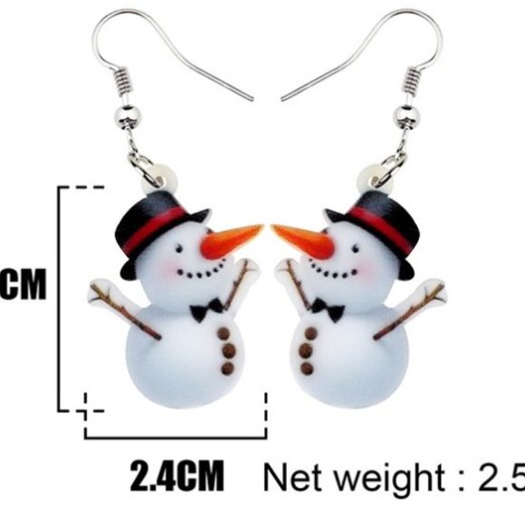 Snowman Holiday Earrings… - Picture 3 of 3